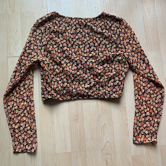 Wednesday Girl Floral Wrap Top - Picture 3 of 3